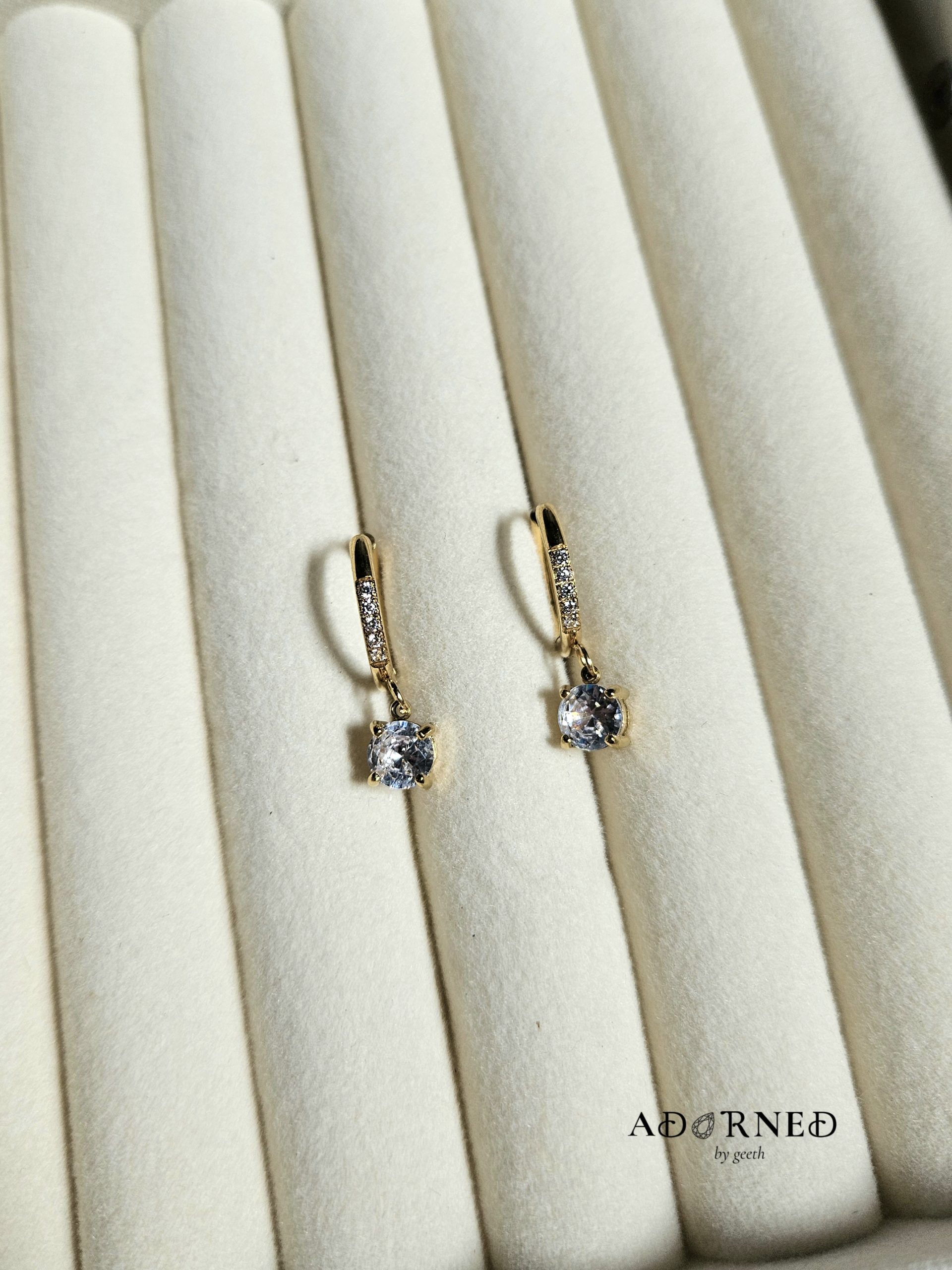 Solitaire Crystal Drop Huggies