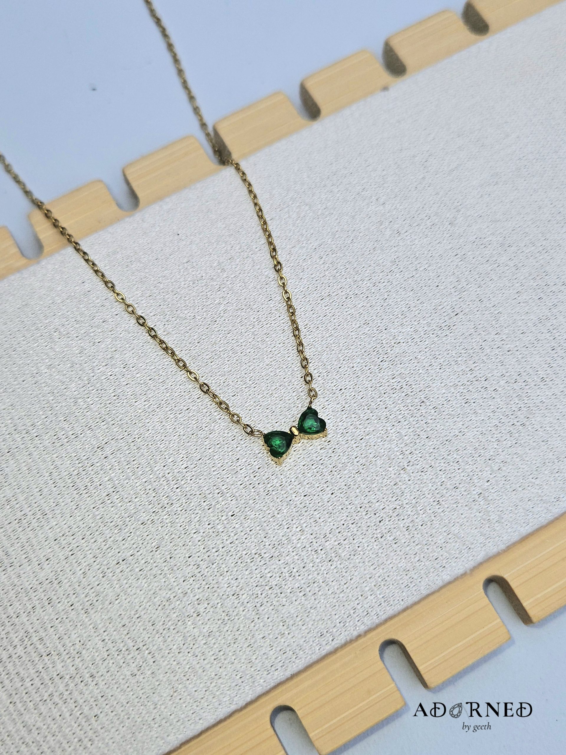 Emerald Bow Pendant