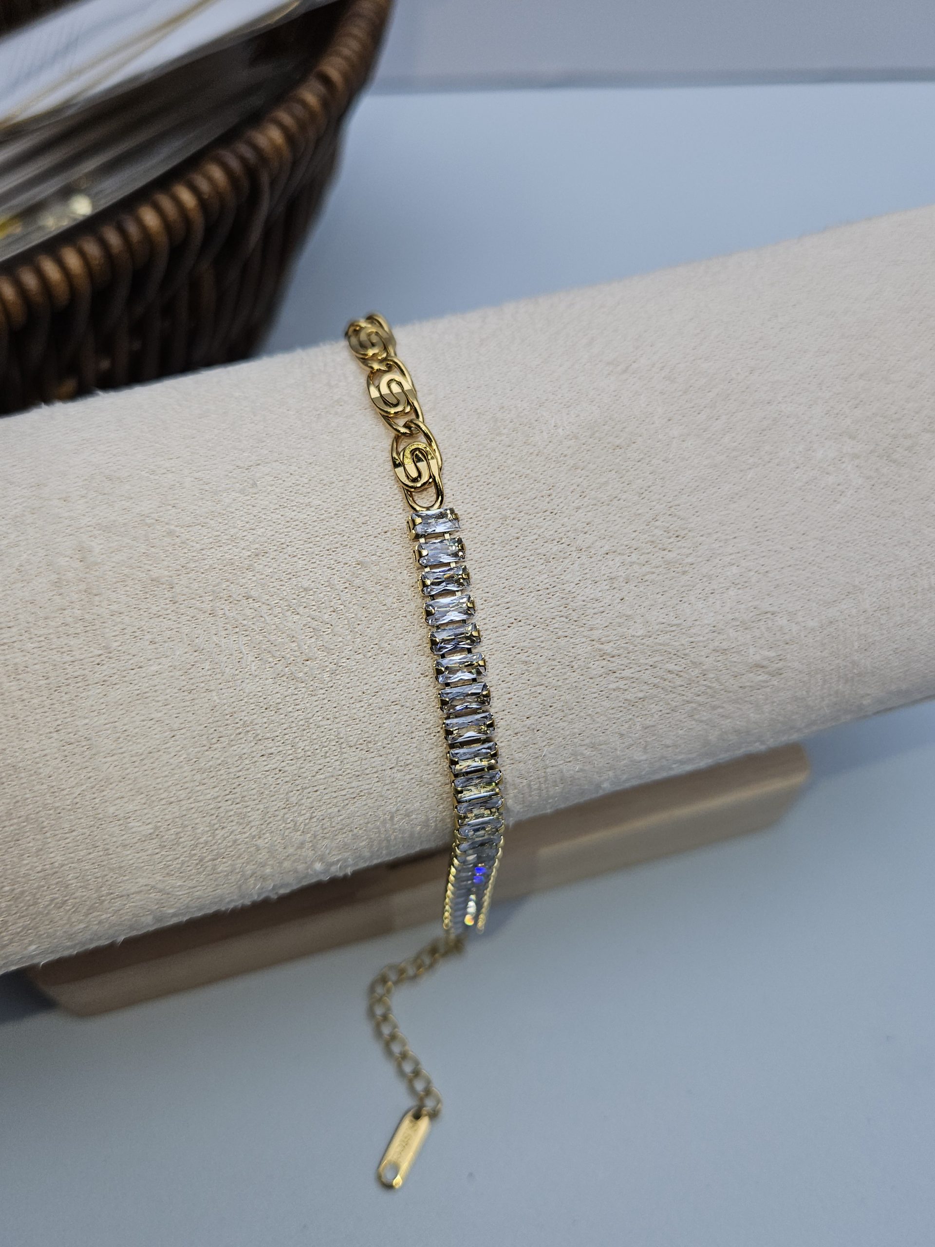 Baguette Link Hybrid Bracelet